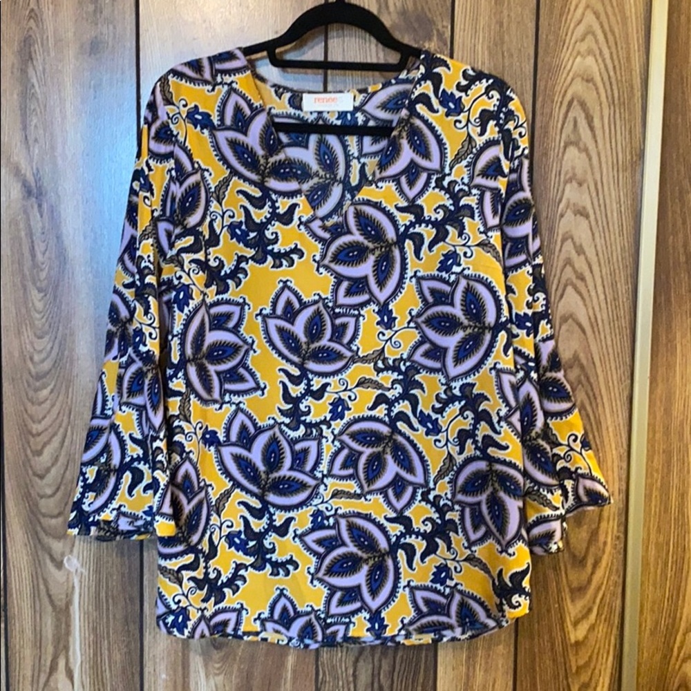 Renee C. Abril Bell Sleeve blouse